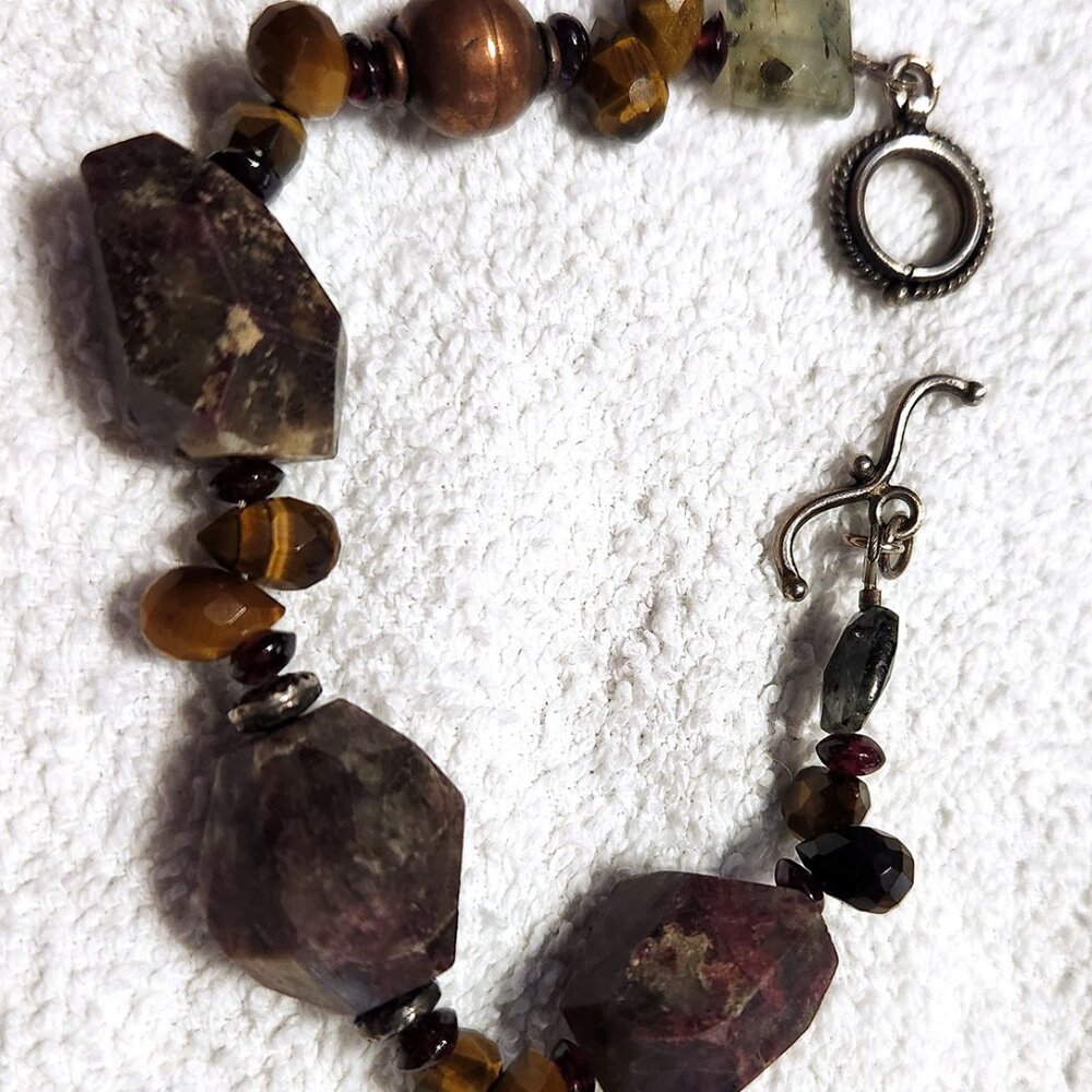Handcrafted Raw Amethyst & Copper Bracelet - NWOT